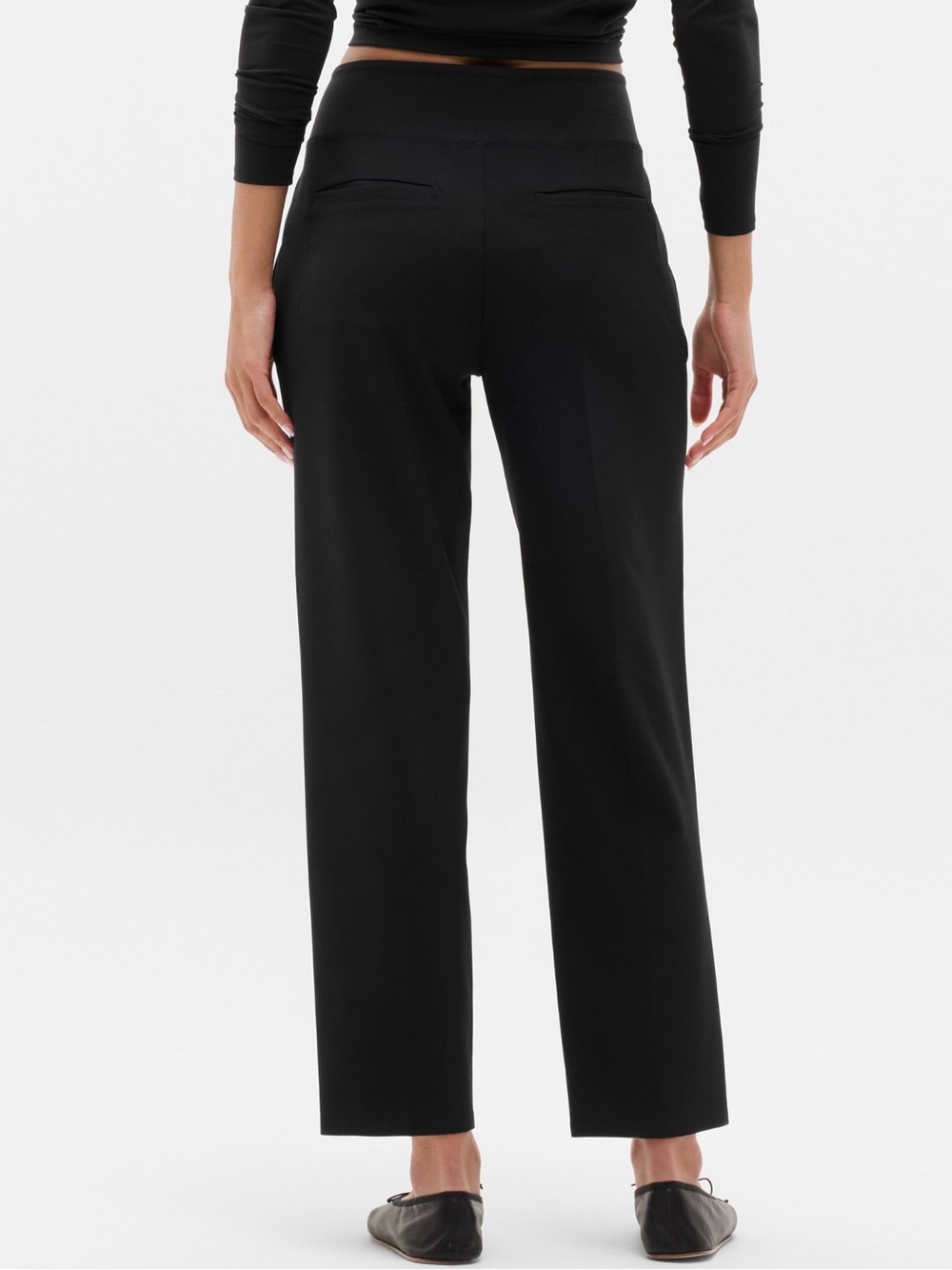Athleta Endless High Rise Pant Black Straight Leg Travel Work 4P 533636-03 - Picture 3 of 9
